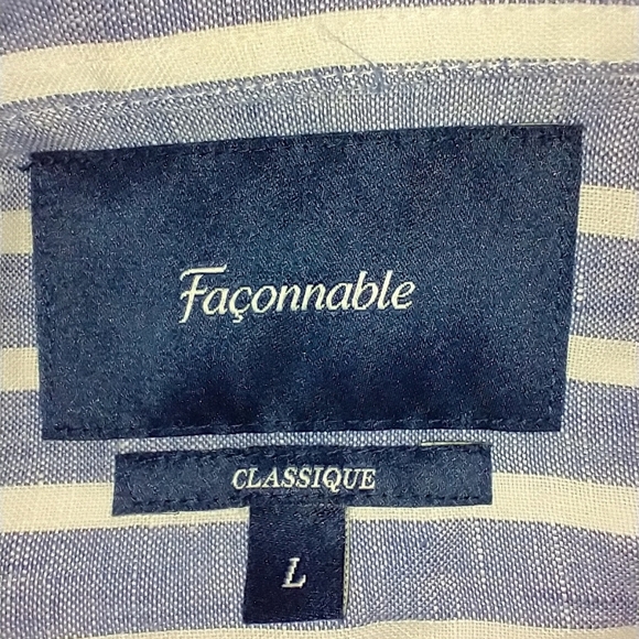 LINEN STRIPED FACONNABLE SHIRT - Picture 3 of 8